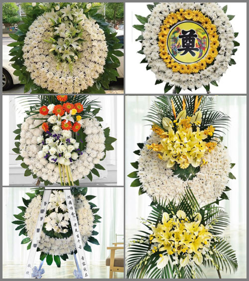 四川成都彭州市红岩镇幸福村花圈速递