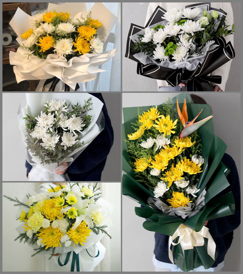 四川成都彭州市红岩镇幸福村白事花束代送